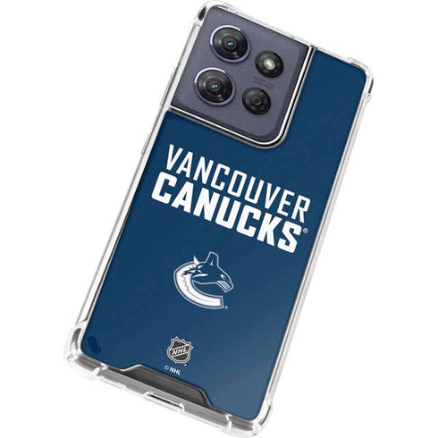 NHL Vancouver Canucks Solid Background Moto G Power 5G (2025) Clear Case